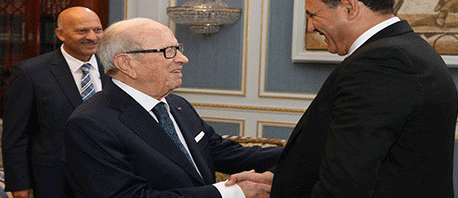 لقاء بين السبسي وأمين عام حزب الوطنيين الديمقراطيين الموحد "زياد لخضر"