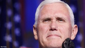 U.S. Republican vice presidential nominee Mike Pence speaks at U.S. Republican presidential nominee Donald Trump's election night rally in Manhattan